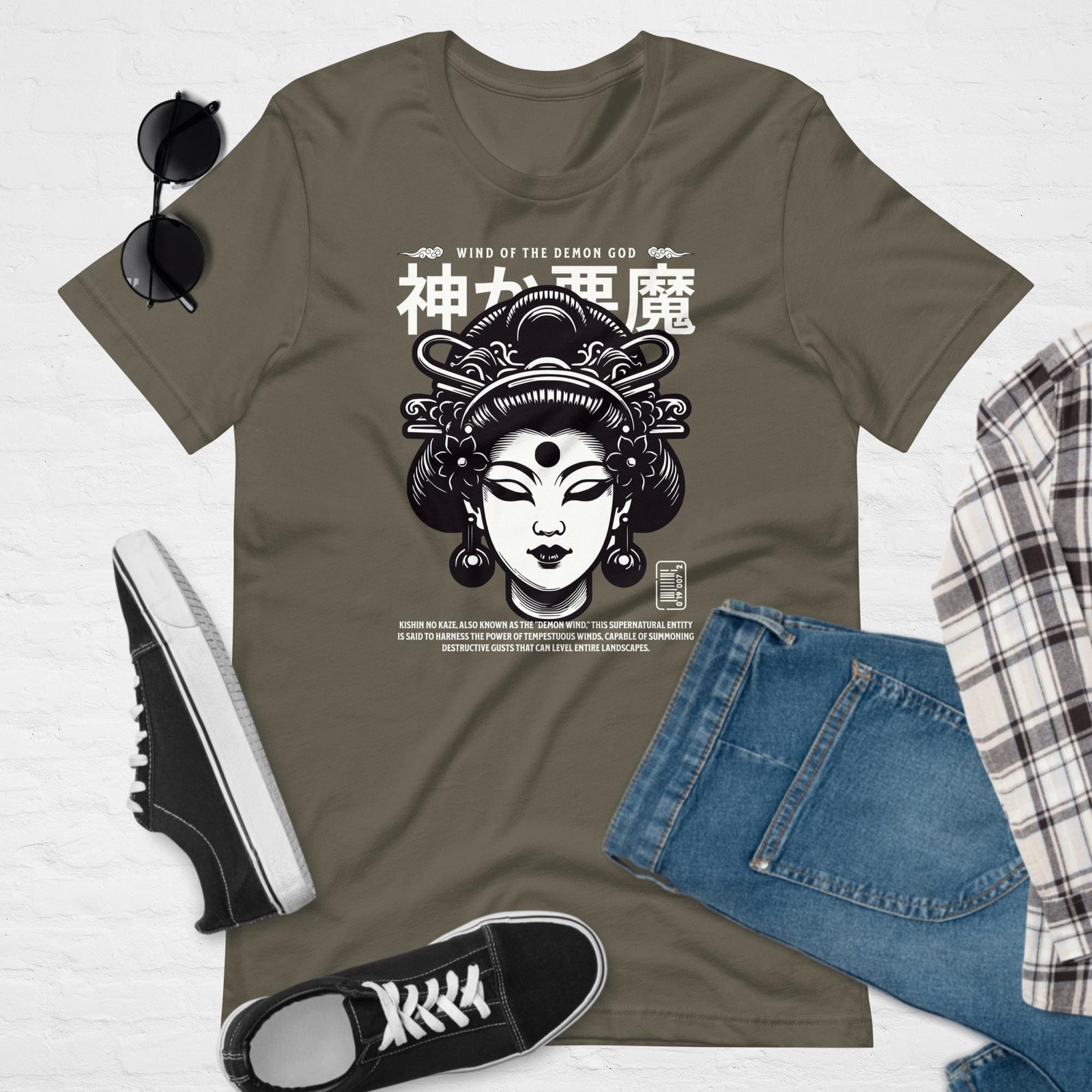 unisex-staple-t-shirt-army-front-65da257acd884.jpg Gueixa Unisex t-shirt
