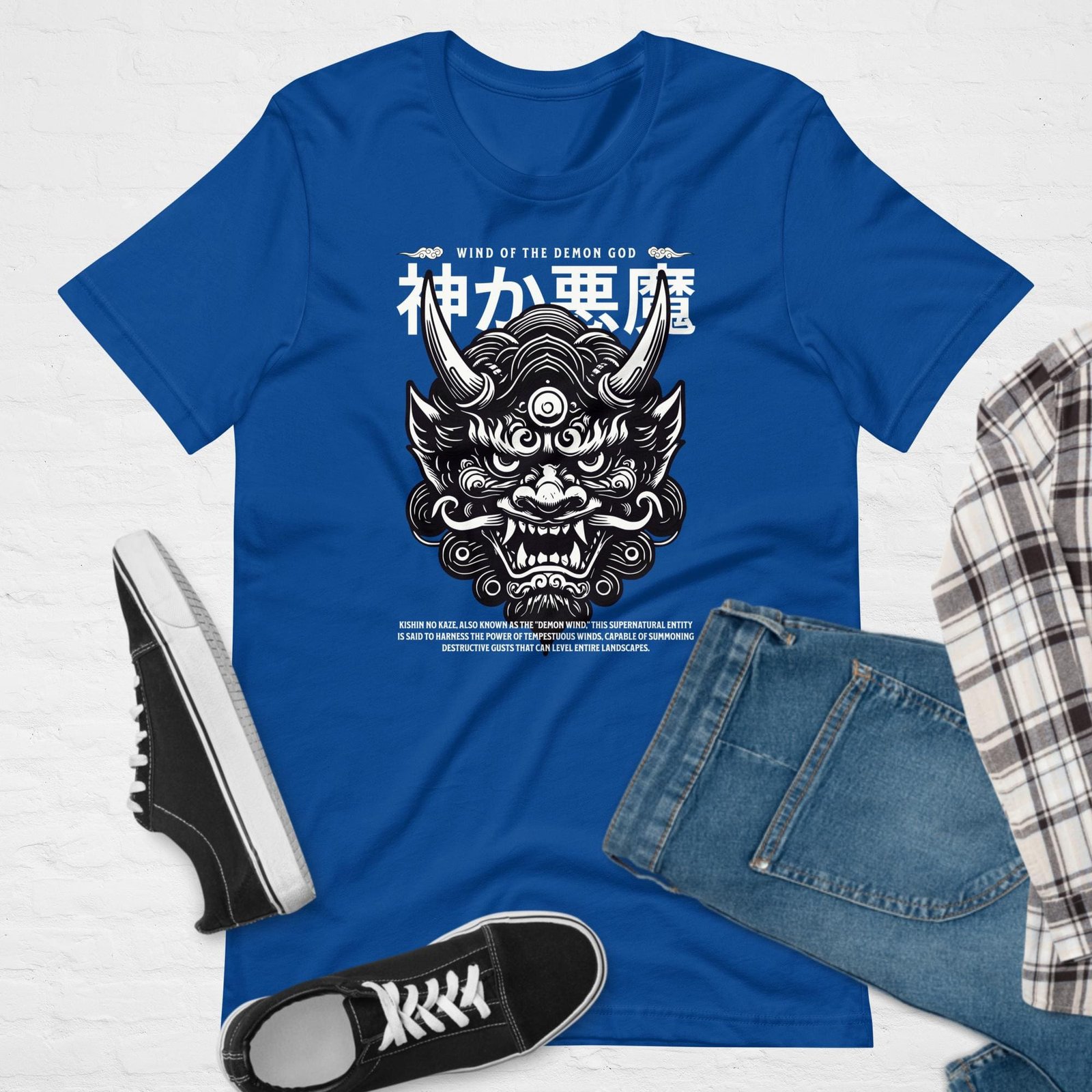 unisex-staple-t-shirt-true-royal-front-65db3786a26d7.jpg Oni Mask Unisex t-shirt