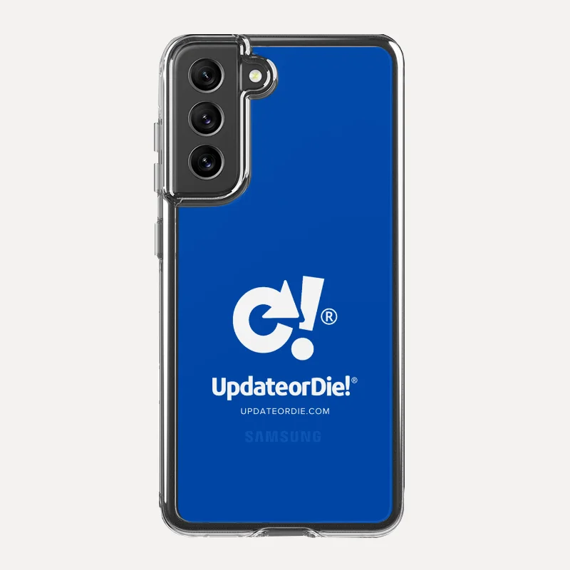Phone Case Update or Die! Blue